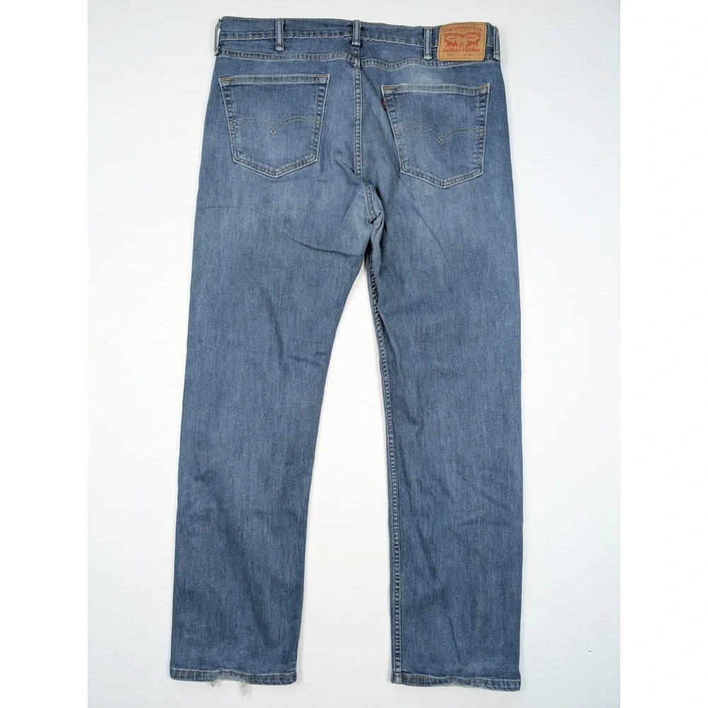 Levi's 505 Regular‎ Straight Fit Blue Stone Washed Denim Jeans Men's Size 38x32